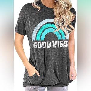 Good Vibes Cute Rainbow Comfy with Pocket